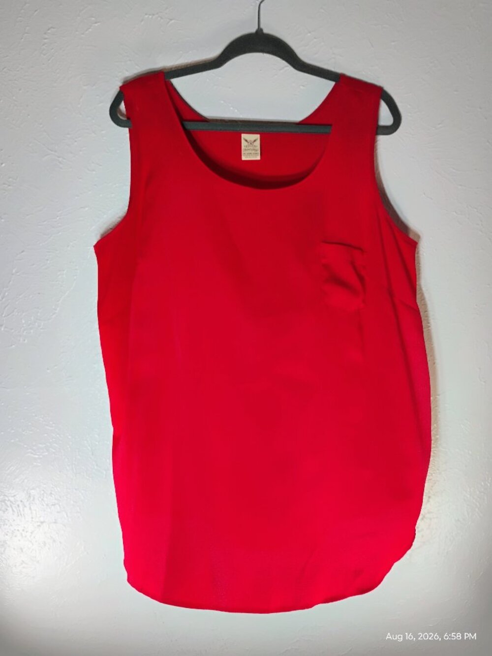 Faded Glory Scarlet Red Women's Scoop Neck Tank Top Size 2x